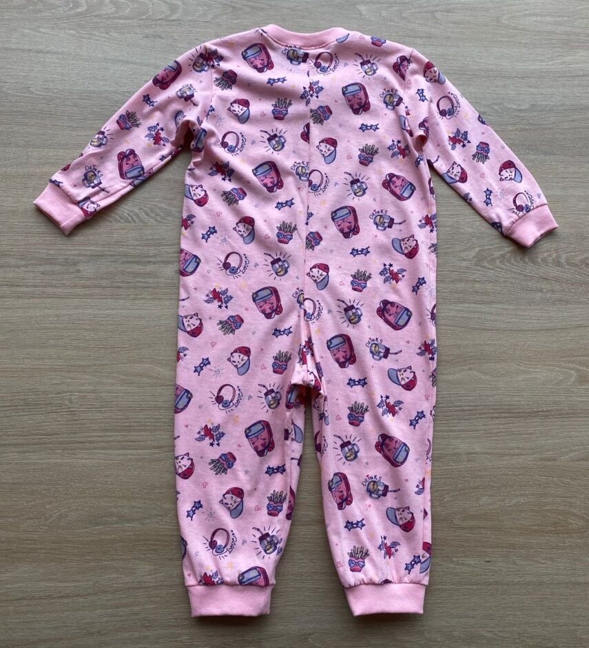 fernandaramoskids com br Macacão Pijama Infantil Feminino Estampado Rosa 3