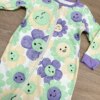 fernandaramoskids com br Macacão Pijama Infantil Feminino Estampado Verde e Lilás 1
