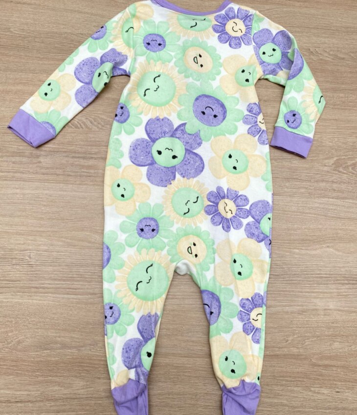 fernandaramoskids com br Macacão Pijama Infantil Feminino Estampado Verde e Lilás 3