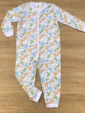 Macacão Pijama Infantil Masculino Estampado Dinossauros Fernanda Ramos Kids