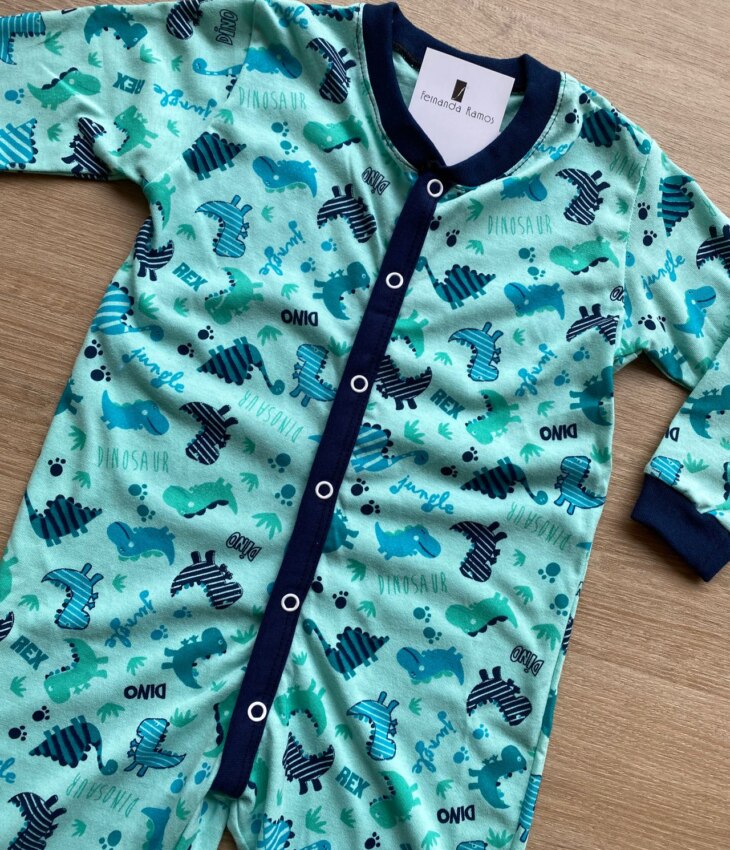 fernandaramoskids com br Macacão Pijama Infantil Masculino Estampado Fundo Azul 1
