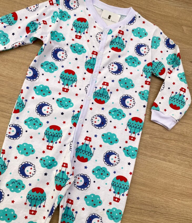 fernandaramoskids com br Macacão Pijama Infantil Masculino Estampado Fundo Branco 1