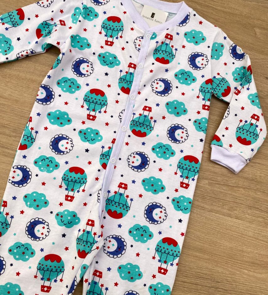 fernandaramoskids com br Macacão Pijama Infantil Masculino Estampado Fundo Branco 1