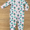 Macacão Pijama Infantil Masculino Estampado Fundo Branco Fernanda Ramos Kids