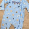 fernandaramoskids com br Macacão Pijama Infantil Masculino Estampado Puppy Azul 2