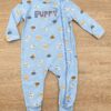 Macacão Pijama Infantil Masculino Estampado Puppy Azul Fernanda Ramos Kids
