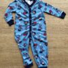 Macacão Pijama Infantil Masculino Estampado Super Herói Azul Fernanda Ramos Kids