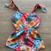 fernandaramoskids com br Macaquinho Infantil Feminino Amarração nas Alças e Cintura Estampado 2