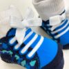 fernandaramoskids com br Meia Infantil Masculina 3D Pantufinha Azul Preto e Branco 1