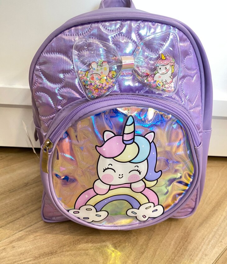 fernandaramoskids com br Mochila de Costa Infantil Feminina Unicórnio Lilás 1
