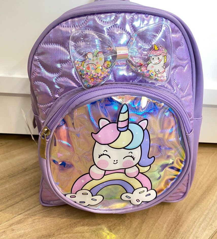fernandaramoskids com br Mochila de Costa Infantil Feminina Unicórnio Lilás 1