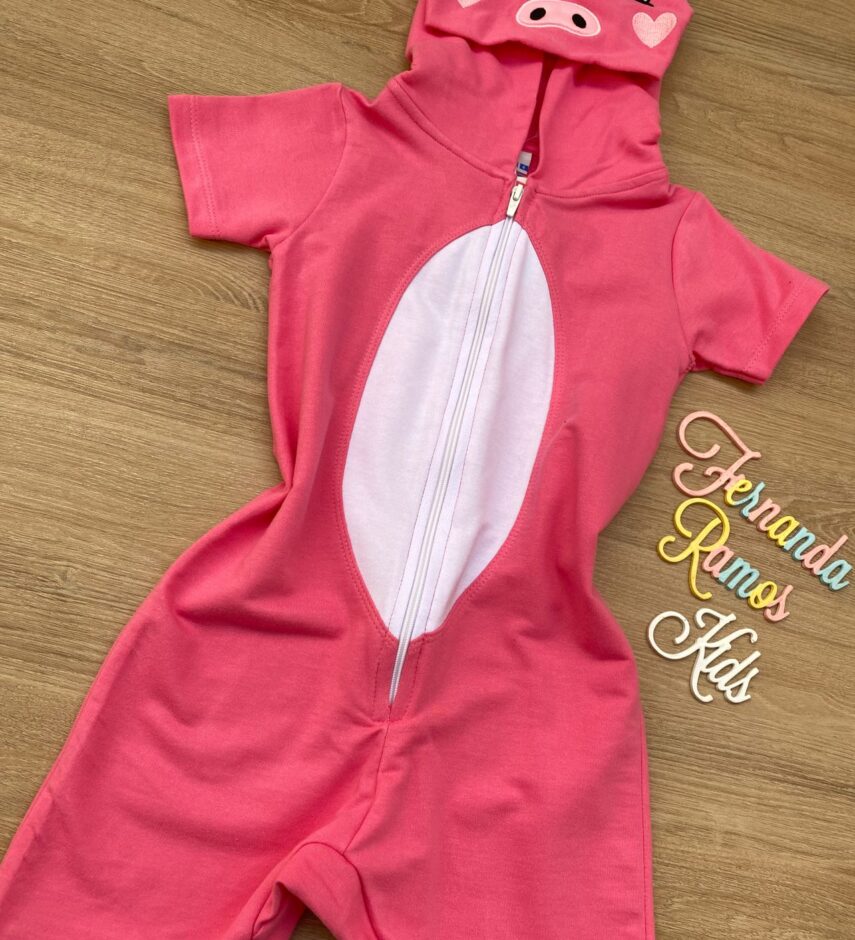 fernandaramoskids com br Pijama Infantil Feminino Porquinha Rosa Chiclete 2