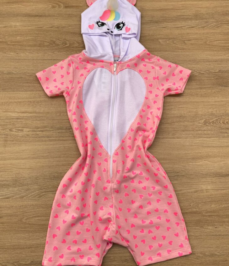 Pijama Infantil Feminino Unicórnio Rosa Fernanda Ramos Kids