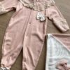 fernandaramoskids com br Saída Maternidade Infantil Feminino Macacão e Manta Rosa 2