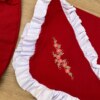 fernandaramoskids com br Saída Maternidade Infantil Feminino Macacão, Manta e Faixa Vermelha 2