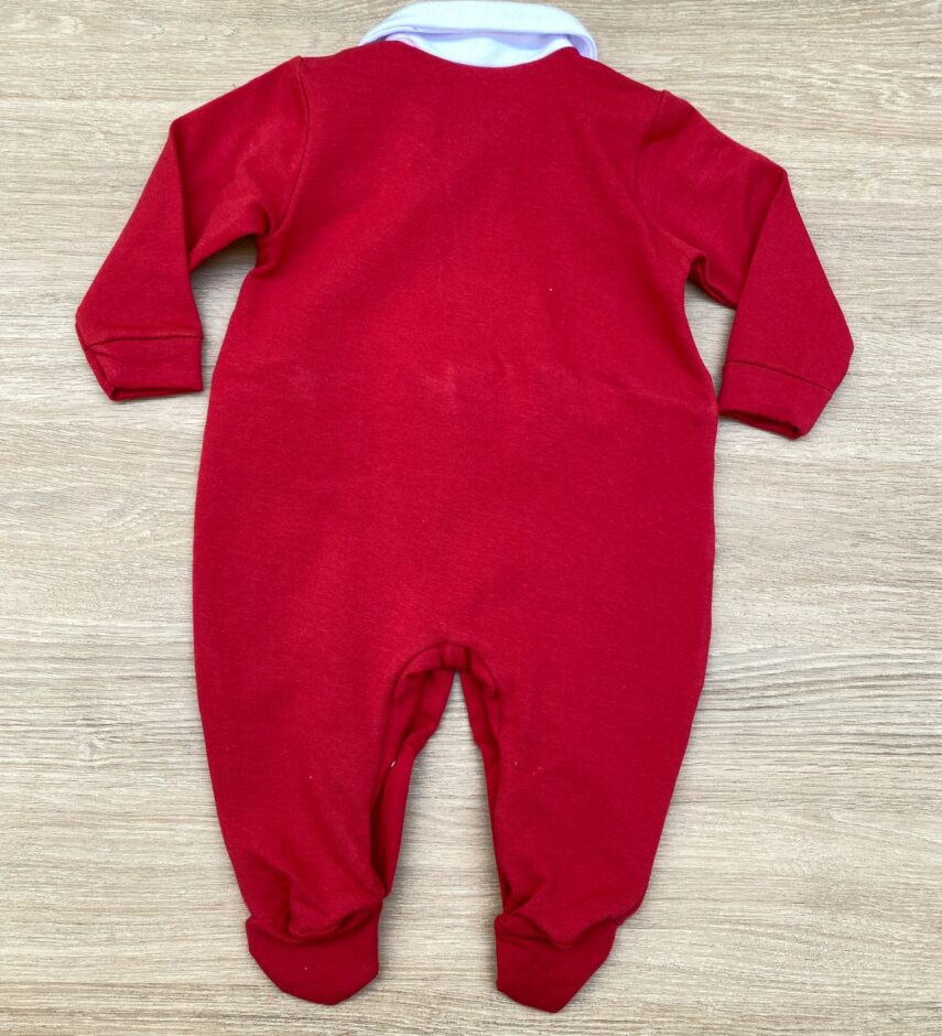 fernandaramoskids com br Saída Maternidade Infantil Feminino Macacão, Manta e Faixa Vermelha 4