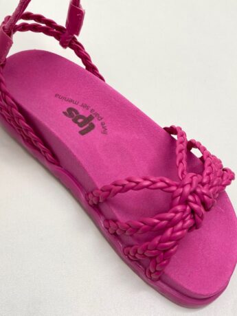 fernanda ramoskids com br Sandália Infantil Feminina Birken com Amarração Pink 1