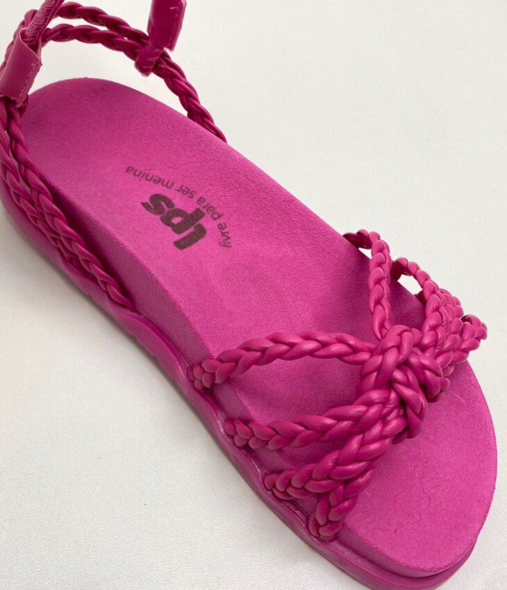 fernanda ramoskids com br Sandália Infantil Feminina Birken com Amarração Pink 1