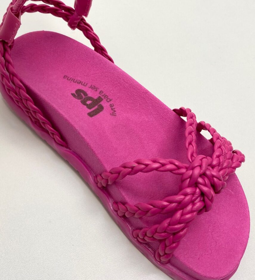 fernanda ramoskids com br Sandália Infantil Feminina Birken com Amarração Pink 1