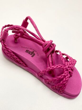 Sandália Infantil Feminina Birken com Amarração Pink Fernanda ramos kids