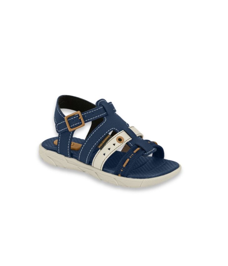 Sandália Infantil Masculina Napa Floter Rustico Azul Marinho Fernanda Ramos Kids