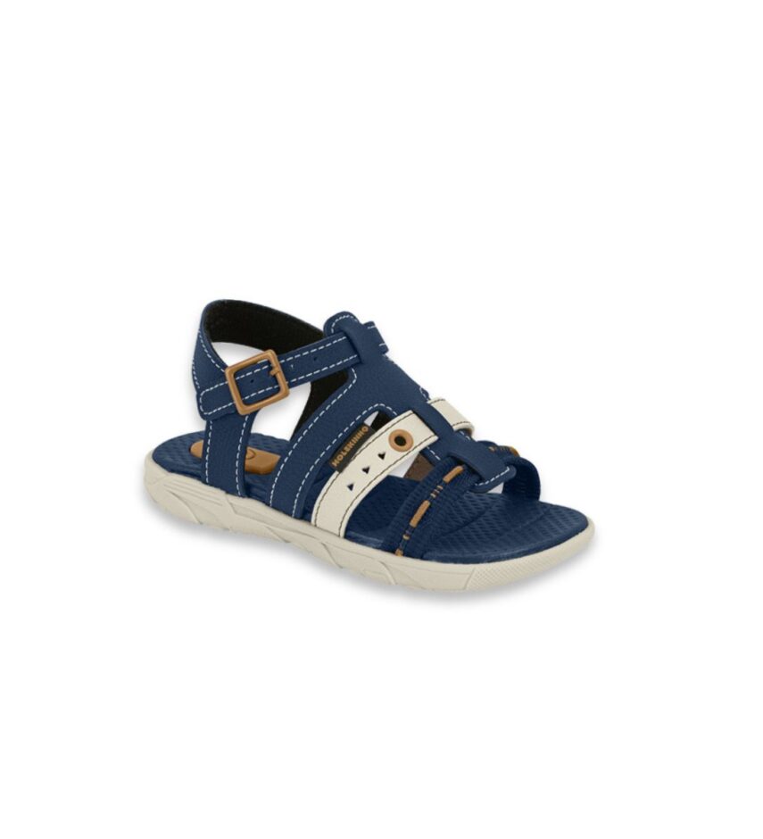 Sandália Infantil Masculina Napa Floter Rustico Azul Marinho Fernanda Ramos Kids