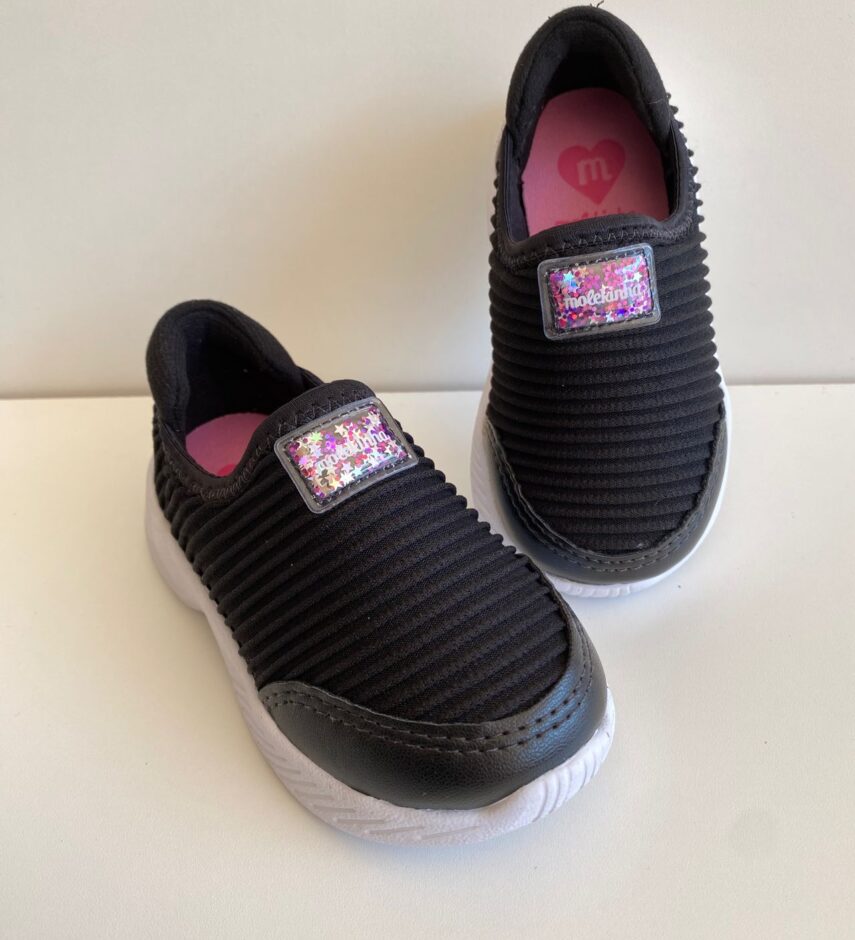 fernandaramoskids com br Tênis Infantil Feminino Casual Preto 1