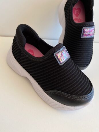 Tênis Infantil Feminino Casual Preto Fernanda Ramos Kids