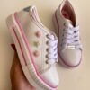 fernandaramoskids com br Tênis Infantil Feminino Conchas Fundo do Mar Branco 2