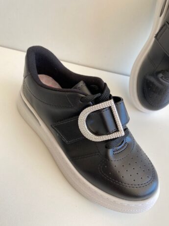 Tênis Infantil Feminino Preto com Detalhe Fernanda Ramos Kids