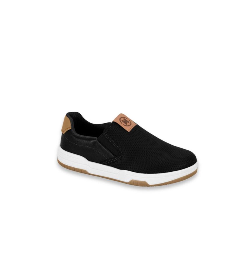 Tênis Infantil Masculino Casual Preto Detalhe Caramelo Fernanda Ramos Kids