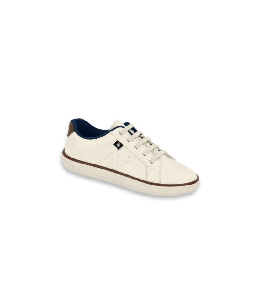 Tênis Infantil Masculino Off White Detalhe Caramelo Fernanda Ramos Kids