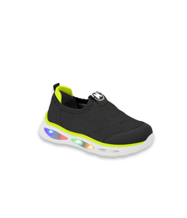 Tênis Infantil Masculino Preto Casual Led Fernanda Ramos Kids