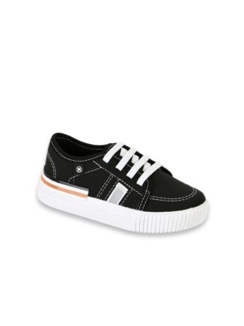 Tênis Infantil Masculino Preto com Detalhes Branco Fernanda Ramos Kids