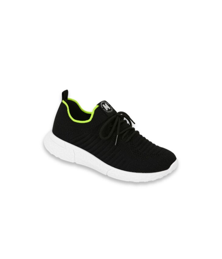 Tênis Infantil Masculino Preto Detalhe em Verde Neon Fernanda Ramos Kids