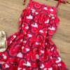 fernandaramoskids com br Vestido Infantil Feminino Alças com Amarração Estampa Arco Íris Pink 1
