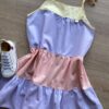 fernandaramoskids com br Vestido Infantil Feminino Alças com Amarração Lilás e Rosa 1