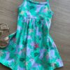 fernandaramoskids com br Vestido Infantil Feminino Alcinha Estampado Verde 1