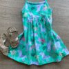 Vestido Infantil Feminino Alcinha Estampado Verde Fernanda Ramos Kids