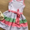 fernandaramoskids com br Vestido Infantil Feminino Canelado com Amarração Branco 1