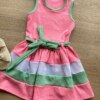 fernandaramoskids com br Vestido Infantil Feminino Canelado com Amarração Rosa 1