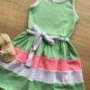 fernandaramoskids com br Vestido Infantil Feminino Canelado com Amarração Verde 1