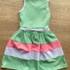 fernandaramoskids com br Vestido Infantil Feminino Canelado com Amarração Verde 2