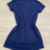 fernandaramoskids com br Vestido Infantil Feminino Cotton com Amarração Azul Marinho 2