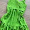 fernandaramoskids com br Vestido Infantil Feminino Curto Amarração Atrás Pipoquinha Verde 1