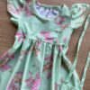 fernandaramoskids com br Vestido Infantil Feminino Curto Estampa Borboletas Fundo Verde 1