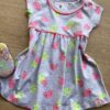 fernandaramoskids com br Vestido Infantil Feminino Curto Estampa de Corações Cinza 1