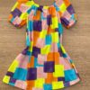 fernandaramoskids com br Vestido Infantil Feminino Curto Estampa Detalhe em Lastex 2