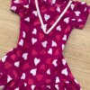 fernandaramoskids com br Vestido Infantil Feminino Curto Estampado Corações Fúcsia 1