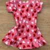 fernandaramoskids com br Vestido Infantil Feminino Curto Estampado Corações Rosa 2
